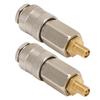 2 Pack Portable Air Compressor Adapters Heavy Duty Steel Male Thread To US Valve 3 In 1 Quick Connector Coupler for