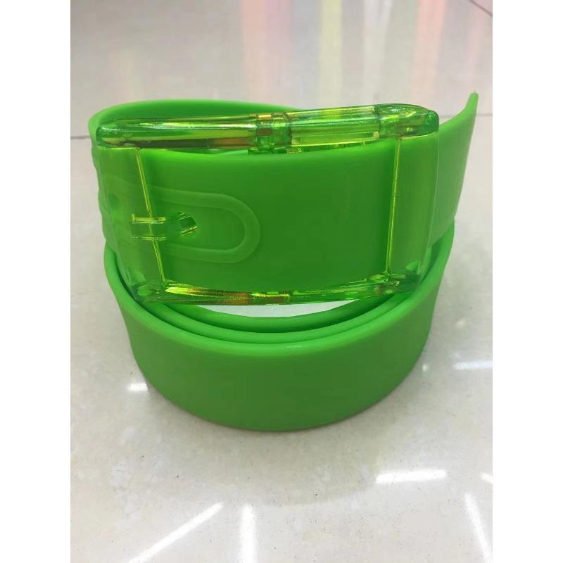Meier Color silicone plastic belt, multi-style metal-free silicone belt, solid color belt