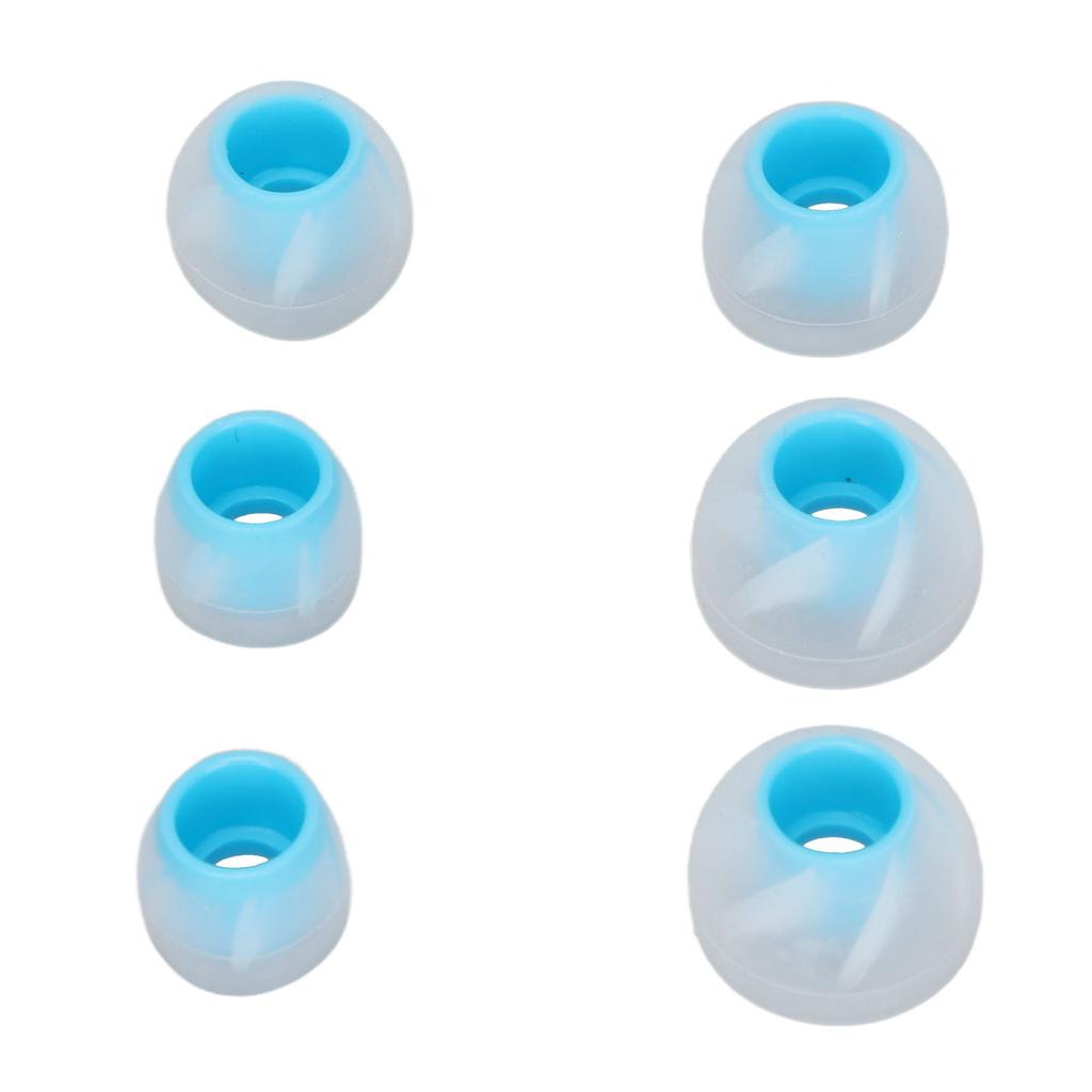 6 шт. Насадки для наушников Силиконовые Мягкие Шумоизоляционные 3 Размера Сменные Вкладыши для 4,5-6,5 мм