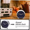 Analog Alarm Clock 4 Inch Round Non Ticking Battery Operated Silent Snooze Clock For Bedroom Office Desk Gift Idea