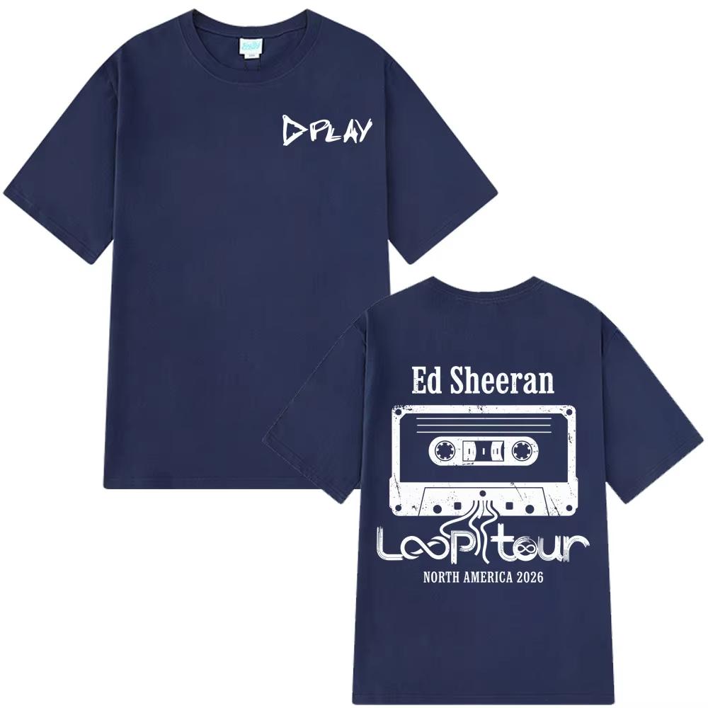 Ed Sheeran Loop Tour 2025 Vintage Graphic Tee Unisexs Unisex Fashion Clothing Tshirt Shortsleeved Cotton Casual Harajuku Tshirts