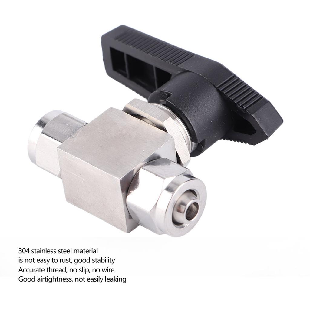 Прямой шаровой кран из нержавеющей стали 304, быстроповоротный шаровой кран для воды, воздуха, трубы(8 X 6мм )