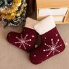 Christmas Decor Plush Sock With Embroidered Snowflake And Gift Bag For Holiday Home Decor
