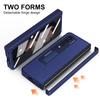 Hinge Cross Pattern Case For Samsung Galaxy Z Fold 3 5g Cover With Kickstand Shell -Membrane Shell For Galaxy Z Fold 4 5g Fundas