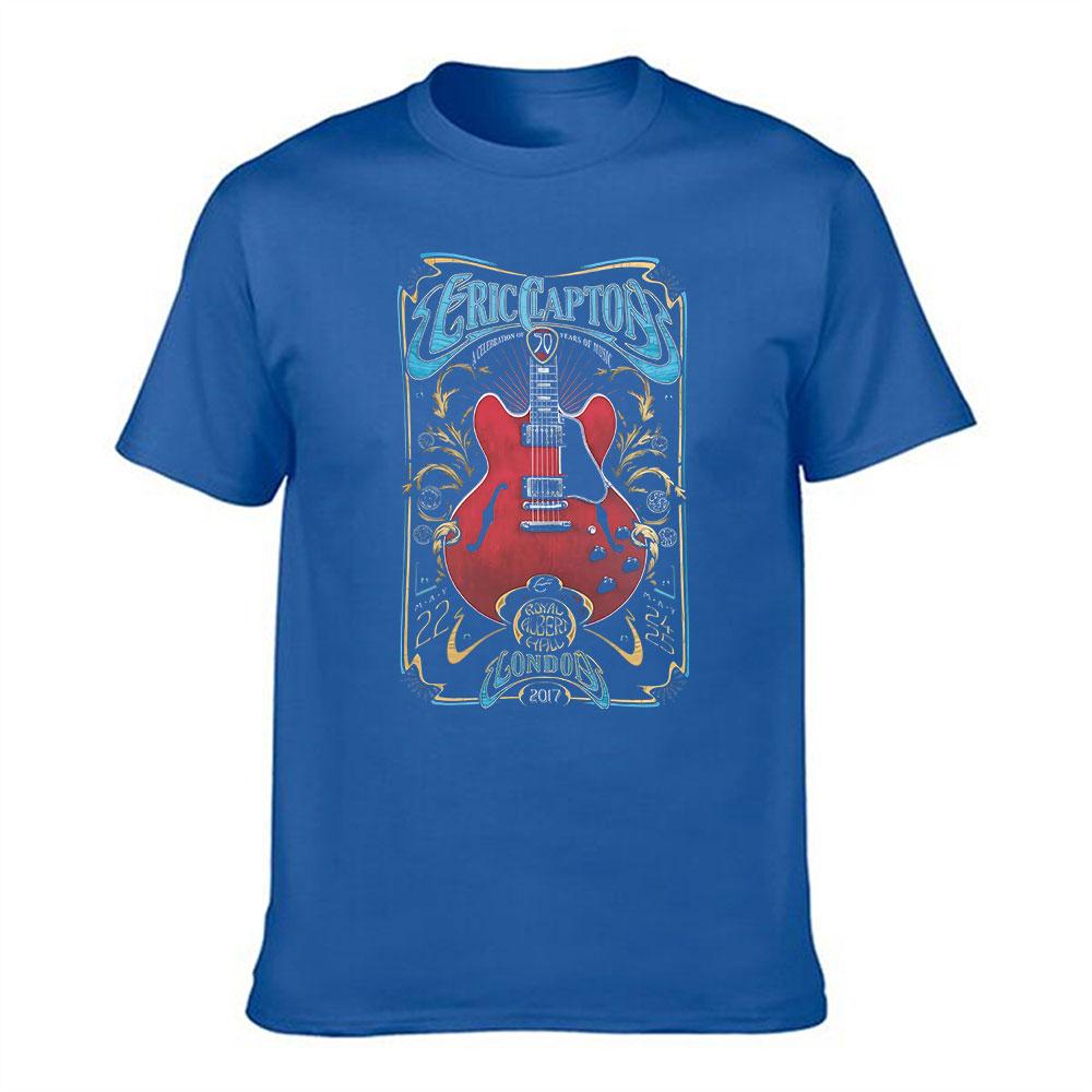 Unisexs Cotton Tshirt Eric Clapton Royal Albert Hall London 2017 Guitar Graphic Vintage Rock Music Tee