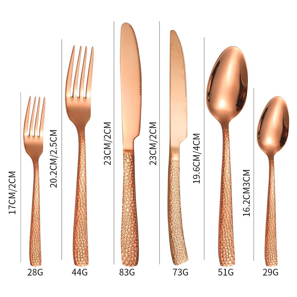 Набор столовых приборов из нержавеющей стали, квадратная ручка, серпантин, нож, вилка и ложка, набор для западной кухни, 6 предметов