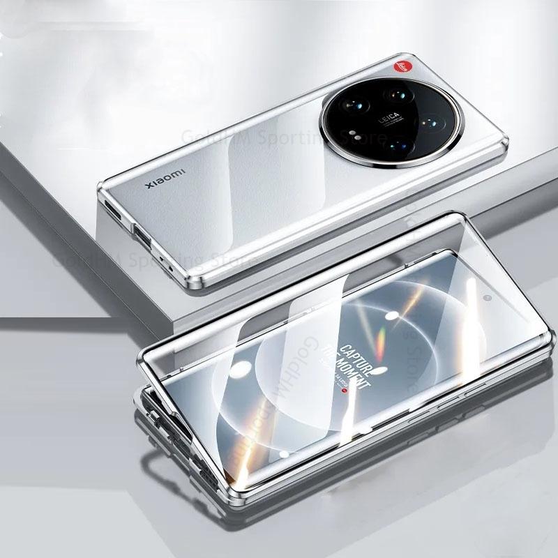 Cover For Xiaomi 15 Ultra 14 Pro Tempered Glass Phone Case For XIAOMI Mi 14 Ultra 13 12 12S 15 Pro 360° Double Sided Film Magnetic Clear Flip Cover