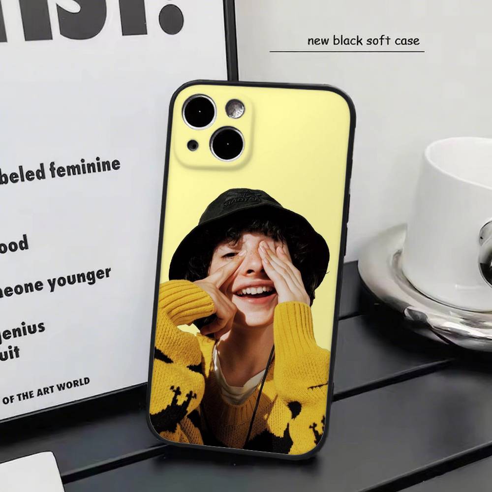 Финн Вулфхард Для iPhone 13,17,11,12,16,14,15,Plus,Pro Max Мягкий Силиконовый Черный Чехол для Телефона