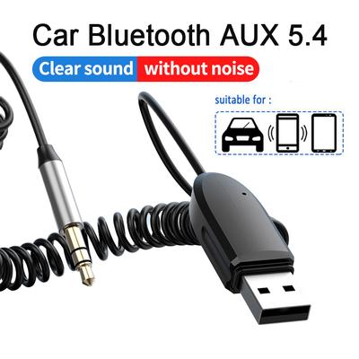 Bluetooth 5.4 аудио приемник автомобильный комплект 3.5 мм разъем AUX стерео музыкальный комплект USB Dongle беспроводной адаптер для автомобильного радио усилитель динамика