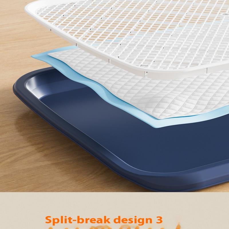Dog Potty Training Toilet, Plastic Dog Pee Pad Holder With Removable Net, Reusable Dog Potty Trainer Dog Toilet Tray For Pets Up