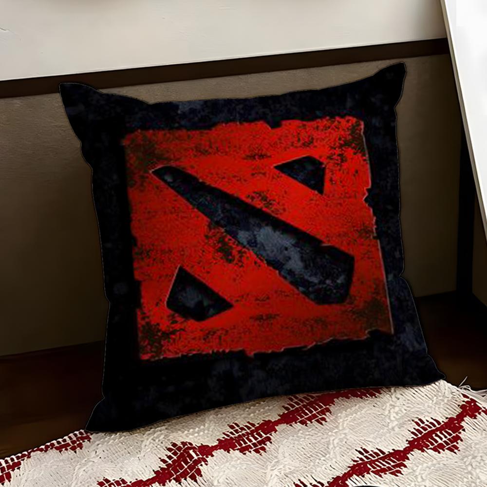 Game Cool DDota 2 Cushion Cover Reversible Soft Durable Pillow Cover Home Car MultiScene Use for Daily Comfort