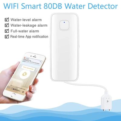 Tuya WiFi интеллектуальный датчик утечки воды уровень утечки 80 дБ звуковой сигнал тревоги детектор безопасности защита от перелива приложение Tuya Smart Life