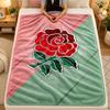 Flannel BlanketEngland Rugby Warm Soft Throw Blanket for Indoor Sofa Bed Living Room Use