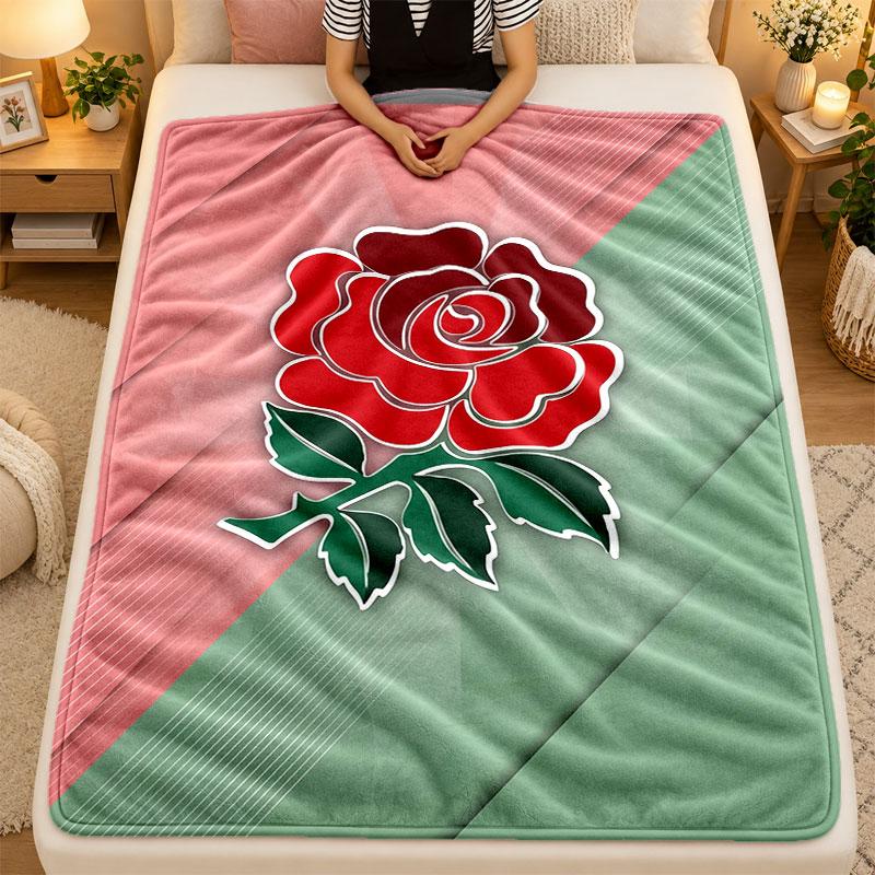 Flannel BlanketEngland Rugby Warm Soft Throw Blanket for Indoor Sofa Bed Living Room Use