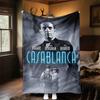 1pc CasablancaOutdoor Flannel Blanket Soft Plush Decor for Picnics, camping,Bedroom, Playroom, or Lunch Break, Perfect Gift