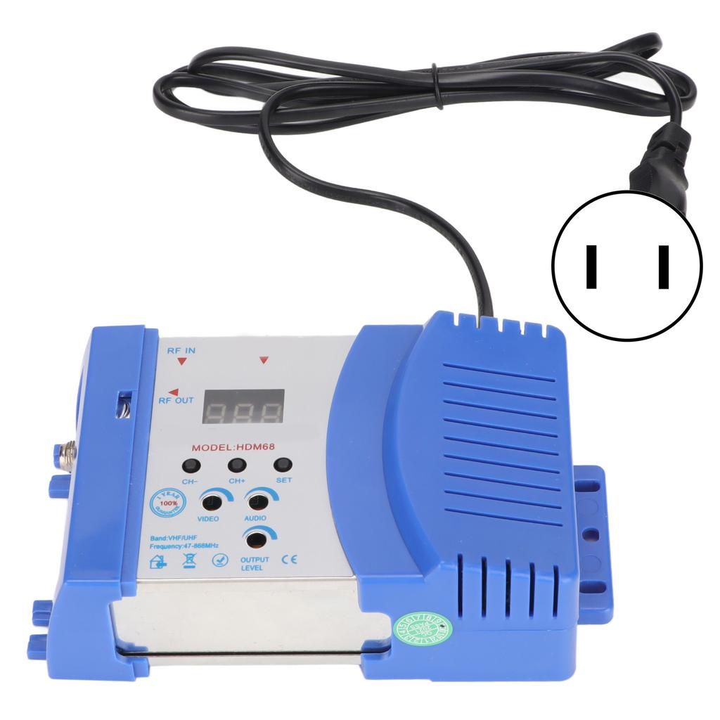 HDM68L RF-модулятор, портативный Plug and Play HD-мультимедийный интерфейс для RF-модулятора AC 90‑240VUS
