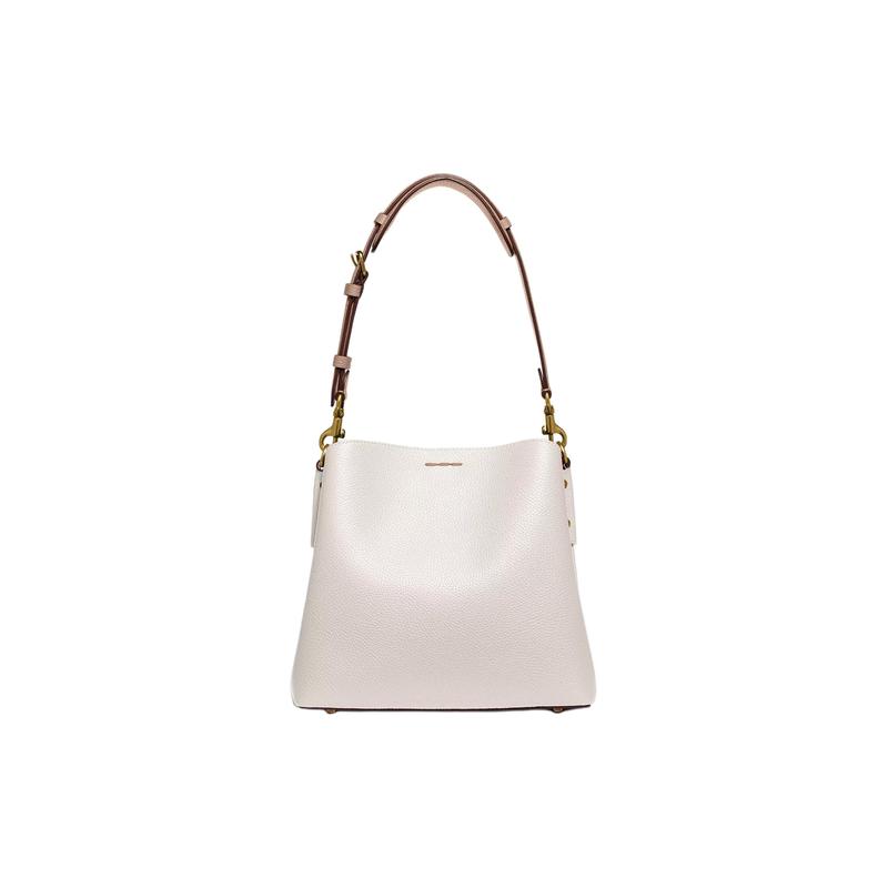 COACH Willow 24 Solid Brass Accessories Leather Bucket Bag Handbag Crossbody Bag Shoulder Bag Women