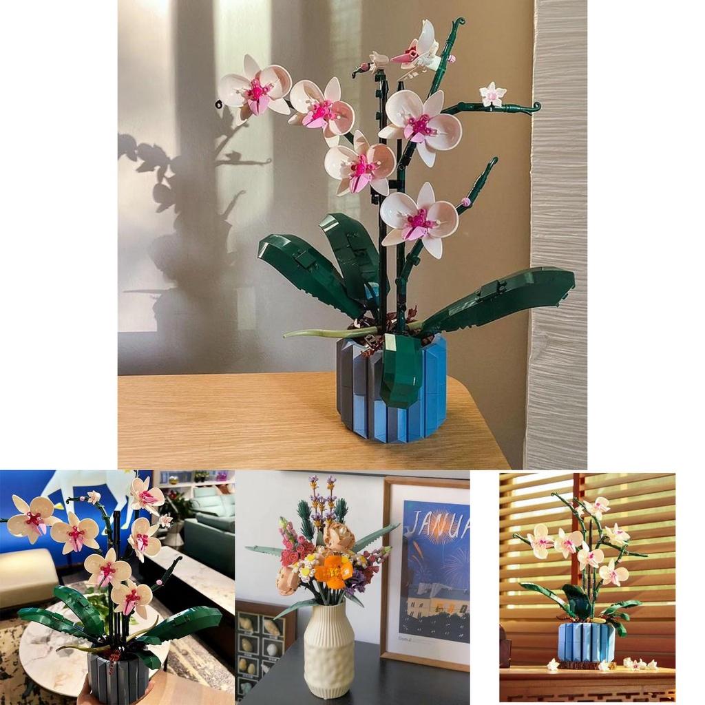 Plastic Butterfly Orchid Bonsai Flower Cluster