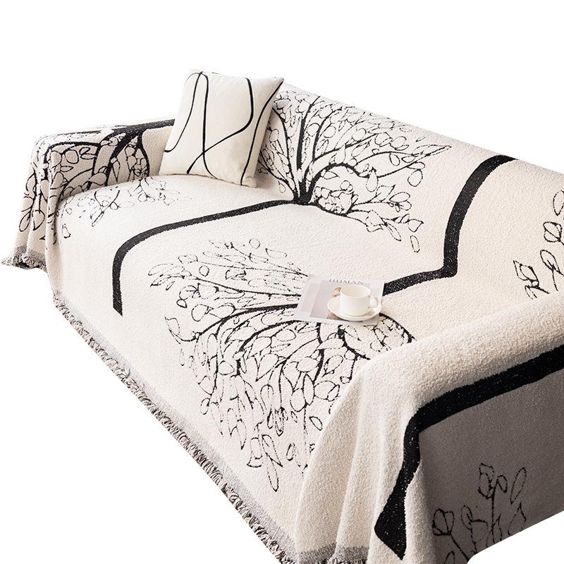 Чехол для дивана Nordic High-Grade Plush Sofa Towel Cover, полотенце, плотное, универсальное, пылезащитное, нескользящее, подушка для сиденья дивана