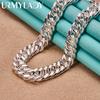 925 Sterling Silver Exquisite 10MM Side Chain Men Necklace Wedding Party Charm For Women Jewelry
