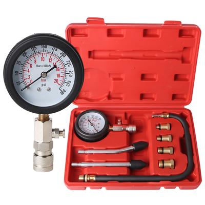 Автоинструменты 0-300 PSI Компрессометр бензинового двигателя Профессиональный автомобильный тестер цилиндров Набор Манометр