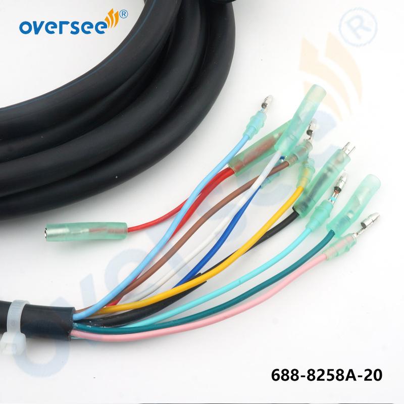 688-8258A 703 Пульт дистанционного управления Основная проводка 10-контактный Заменяющий кабель 688-8258A-20 Кабель для коробки управления подвесного лодочного мотора Yamaha 5M