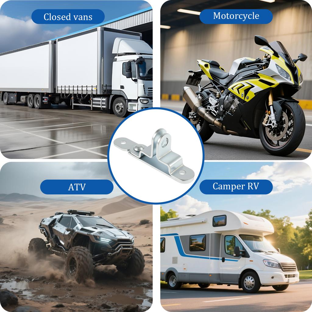 Cargo Trailer Door Hasp Keeper Lock Handle Enclosed Car Hauler For Ramp Padlock Cargo Trailer Door Lock Secure Anti-Theft Design