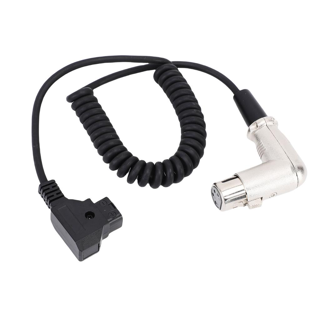 XLR Угловой Кабель питания Спиральный D-Tap B Папа на 4-контактный для DSLR Видеокамеры