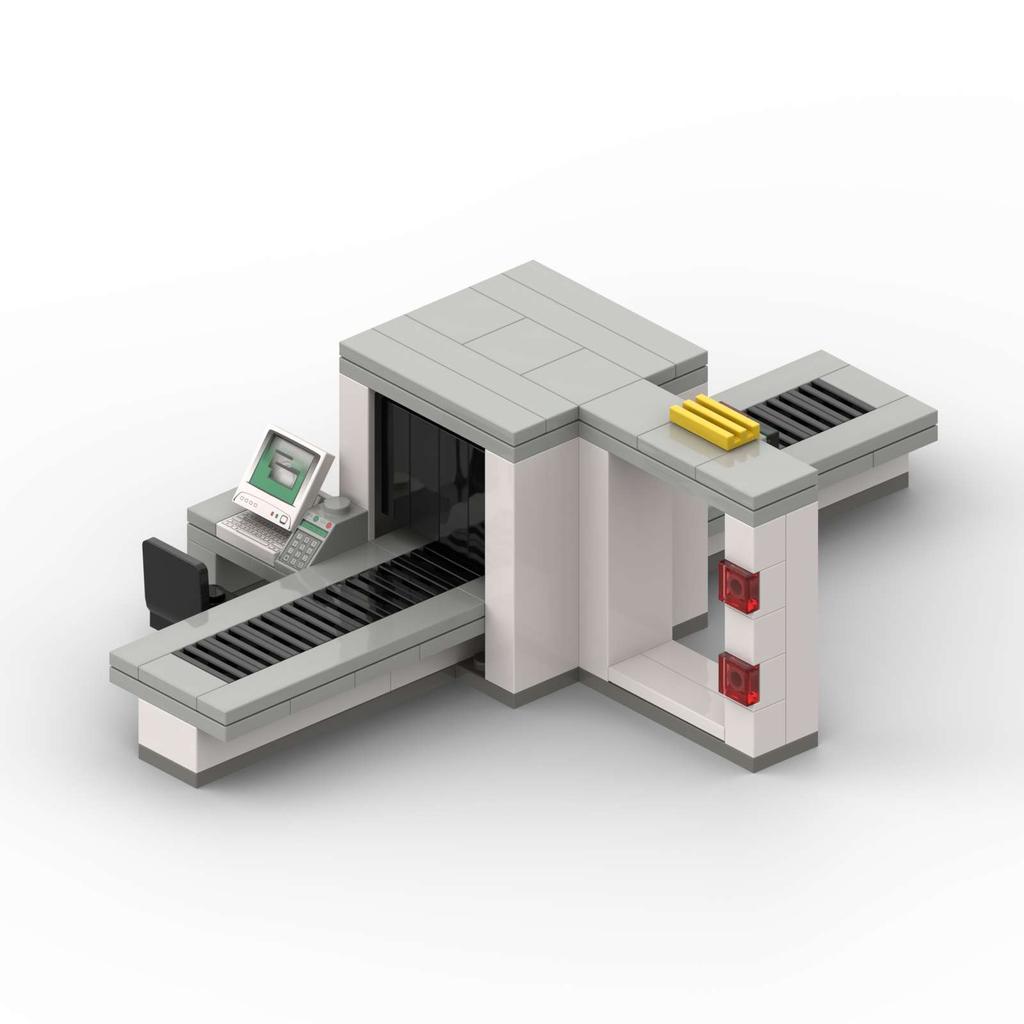 Сборка мелких частиц, украшение для ворот станции метро, багажная дверная рама, строительный блок для досмотра багажа, сделай сам