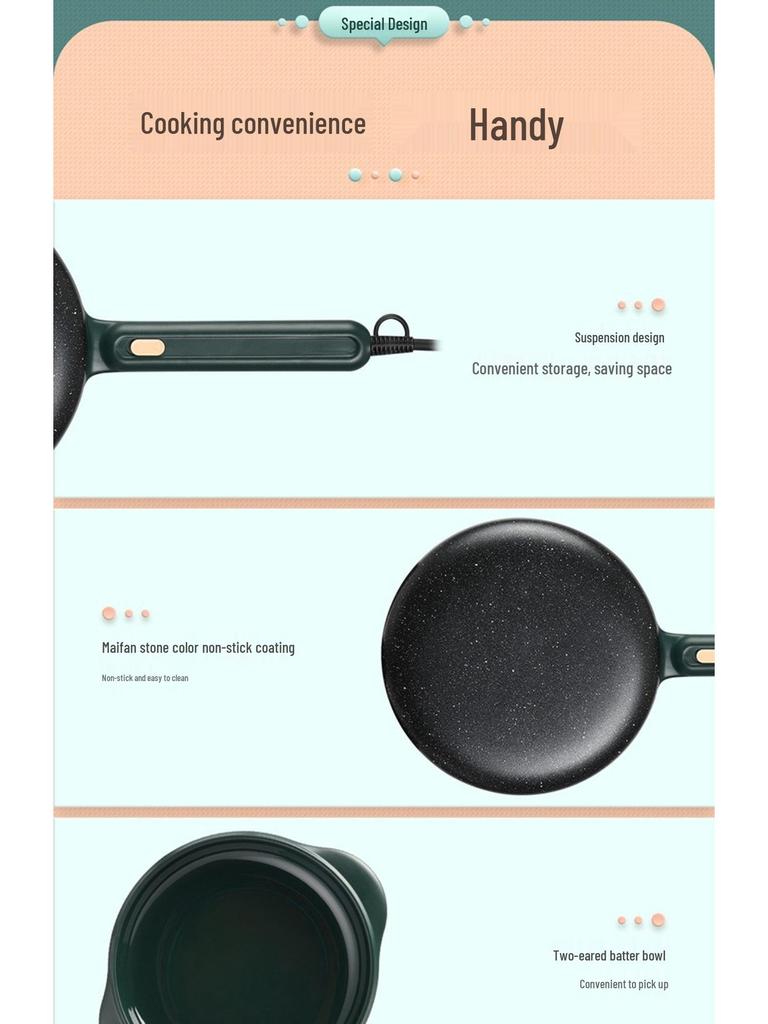 Compact Electric Crepe & Spring Roll Maker Pancake Griddle Machine