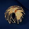 Golden Fireworks Medieval Brooch High-End Women'S Exquisite Atmospheric Brooch Niche Design Sense Personality Pin Suit Accessories