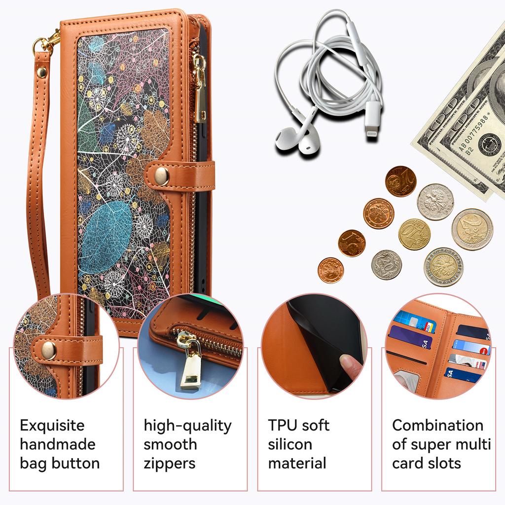ESEBLE Galaxy Series For Motorola Edge 50 Fusion 5G Case RFID Blocking Leather Phone Cover