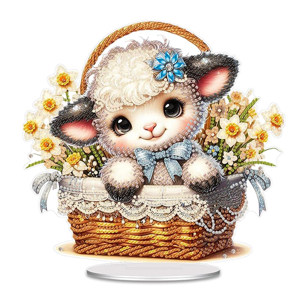 Acrylic Easter Egg Chicken Rhinestones Desktop Ornaments 5D DIY Diamond Art Tabletop Decorations Diamond Painting Desktop Decors