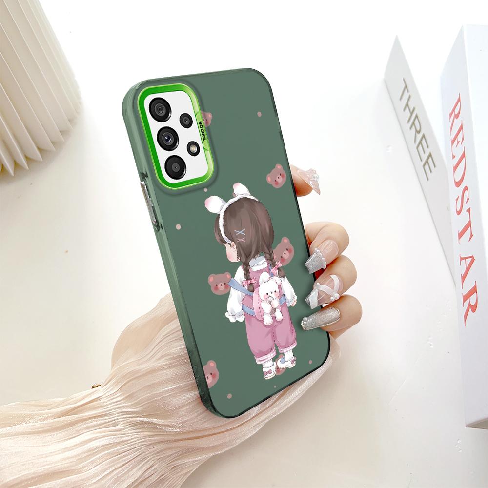 Окрашенный узор, цветной серебристый, двухсторонний, жесткий, противоударный чехол для телефона Samsung