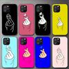 Чехол для телефона «Любовь на пальце» Kpop Heart для Iphone 11 12 Mini 13 14 Pro Xs Max X 8 7 6s Plus 5 Se Xr Shell