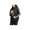 adidas Neo с логотипом и принтом на боковых плечах, тройной дизайн, пуховик на молнии, верхняя одежда унисекс, черный HN4793