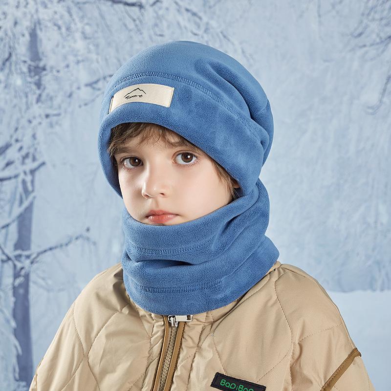 Комплект из 2 предметов: детская зимняя шапка, плюшевая подкладка, теплые уши, шея, детская шапка, шарф, костюм, детская шапка для девочек, мальчиков, аксессуары 8-15 лет