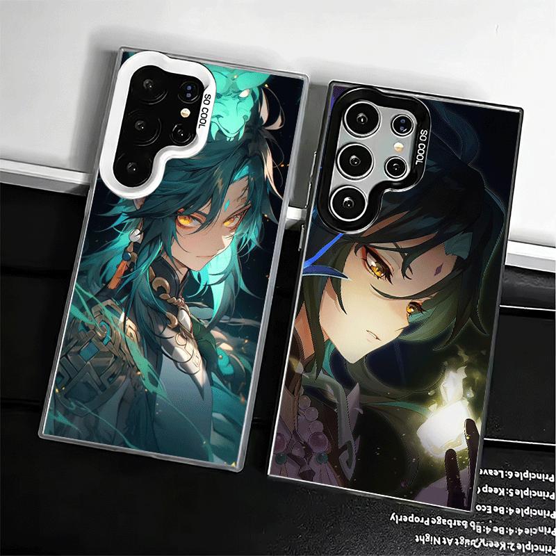 Чехол для телефона Genshin Impact Сяо для Samsung Galaxy S24 S25 FE S26 Edge S23 Ultra S22 Plus S21 + Ударопрочный чехол Задняя панель