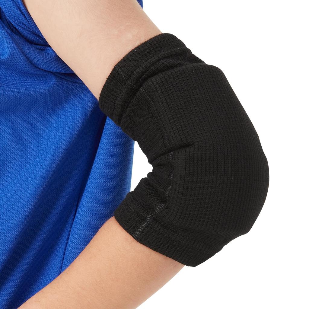 Elbow Support for Junior 1 Padded Immobilizes Absorbs Prevents Friction and One Size Fits D&M Volleyball, Support, Elbow, Impact, Pain, Black, Most,