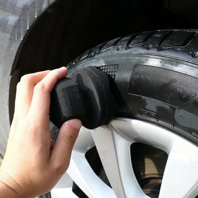 Автомобильная восковая полировальная губка с шестигранной ручкой-аппликатором, ручная губка для воска для шин, губка из пены высокой плотности для аксессуаров для воскования автомобиля