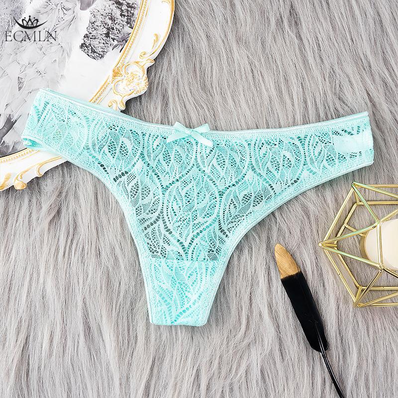 Lace Panties for Women Sexy and Fashion with Leaf Pattern Lace Underwear Pantie Ultra-thin See-through G-string Underwear Thong