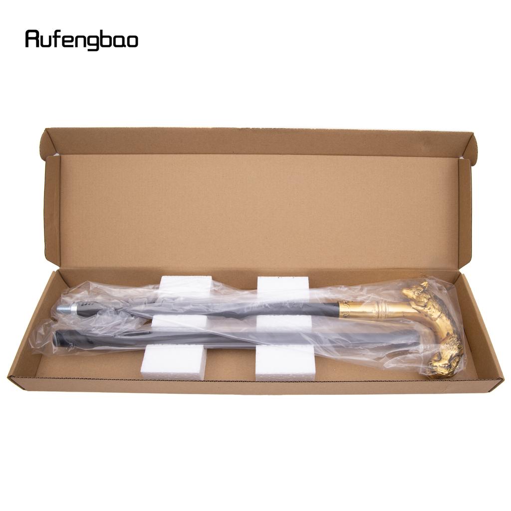 Трость для ходьбы «Золотой волк», модная декоративная трость для джентльмена, элегантная трость для косплея, набалдашник, посох 90 см