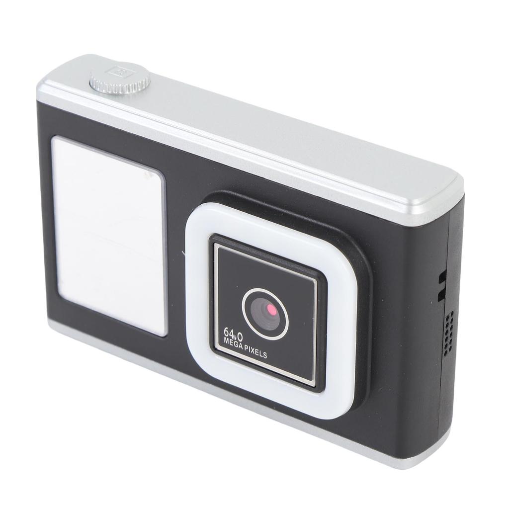 Digital Camera for Photography 64MP 1080P HD Dual Lens Travel Camera with LED Fill Light Selfie Mirror for Beginner