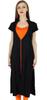 Women Black Kurta Kurti Trendy Regular Summer Clothing Cap Sleeve