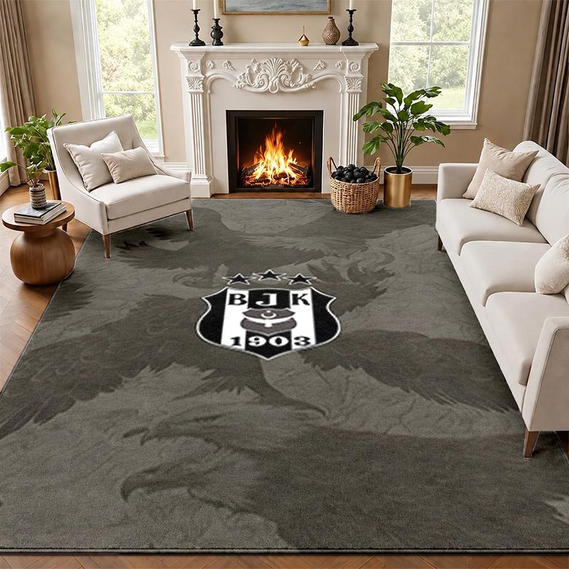 Besiktas JK Carpet Door Mat for Living Room or Bedroom Protective Mat Under Chair Office Decoration Christmas Gift Birthday Present
