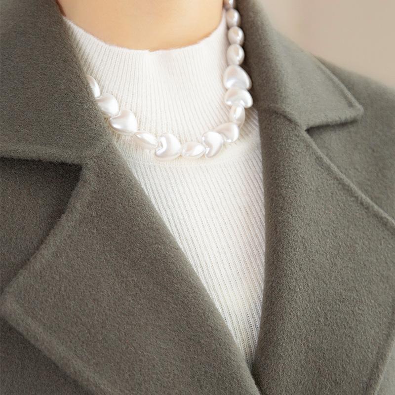 Женское пальто 100% шерсть TIDENOVEL Осеннее шерстяное пальто ручной работы Длинное пальто-бушлат Зимнее теплое кашемировое длинное пальто Пальто