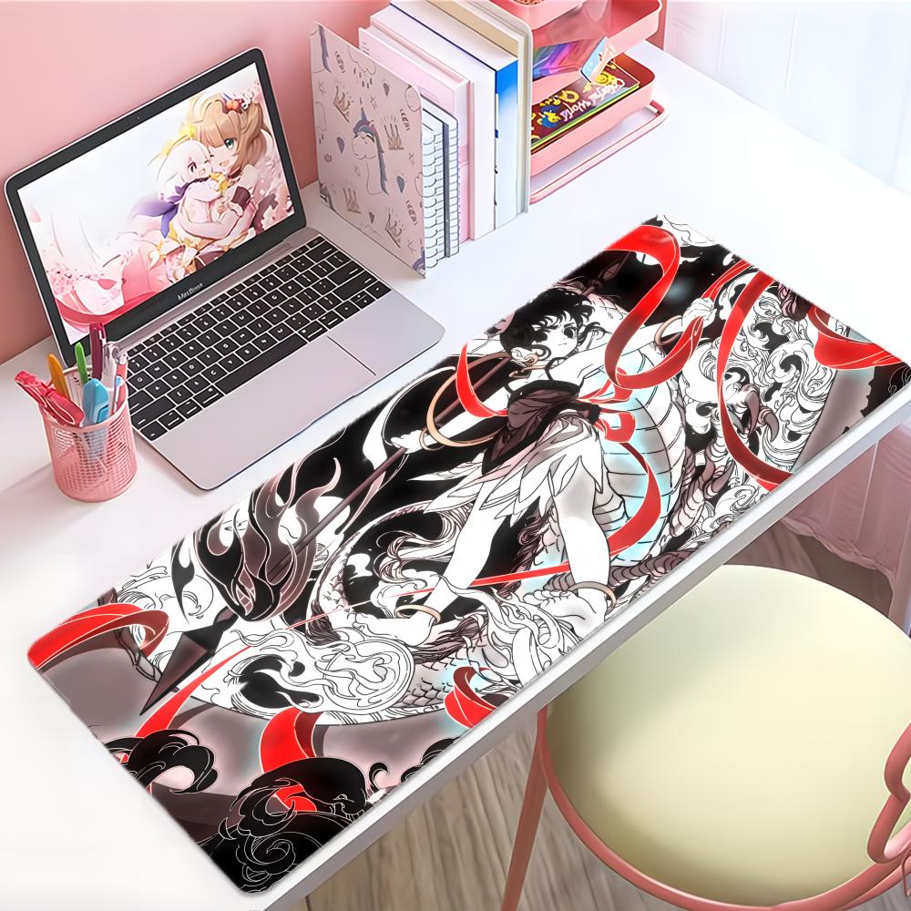 Mysterious Cool Theme Nnonhuman Mouse Pad Large Thick Desk Pad Stitched Edges Gaming Mouse Mat For Pc