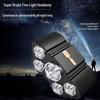 Самый продаваемый перезаряжаемый водонепроницаемый налобный фонарь с 5 светодиодами и сверхдолгим временем работы батареи для езды на велосипеде и рыбалки