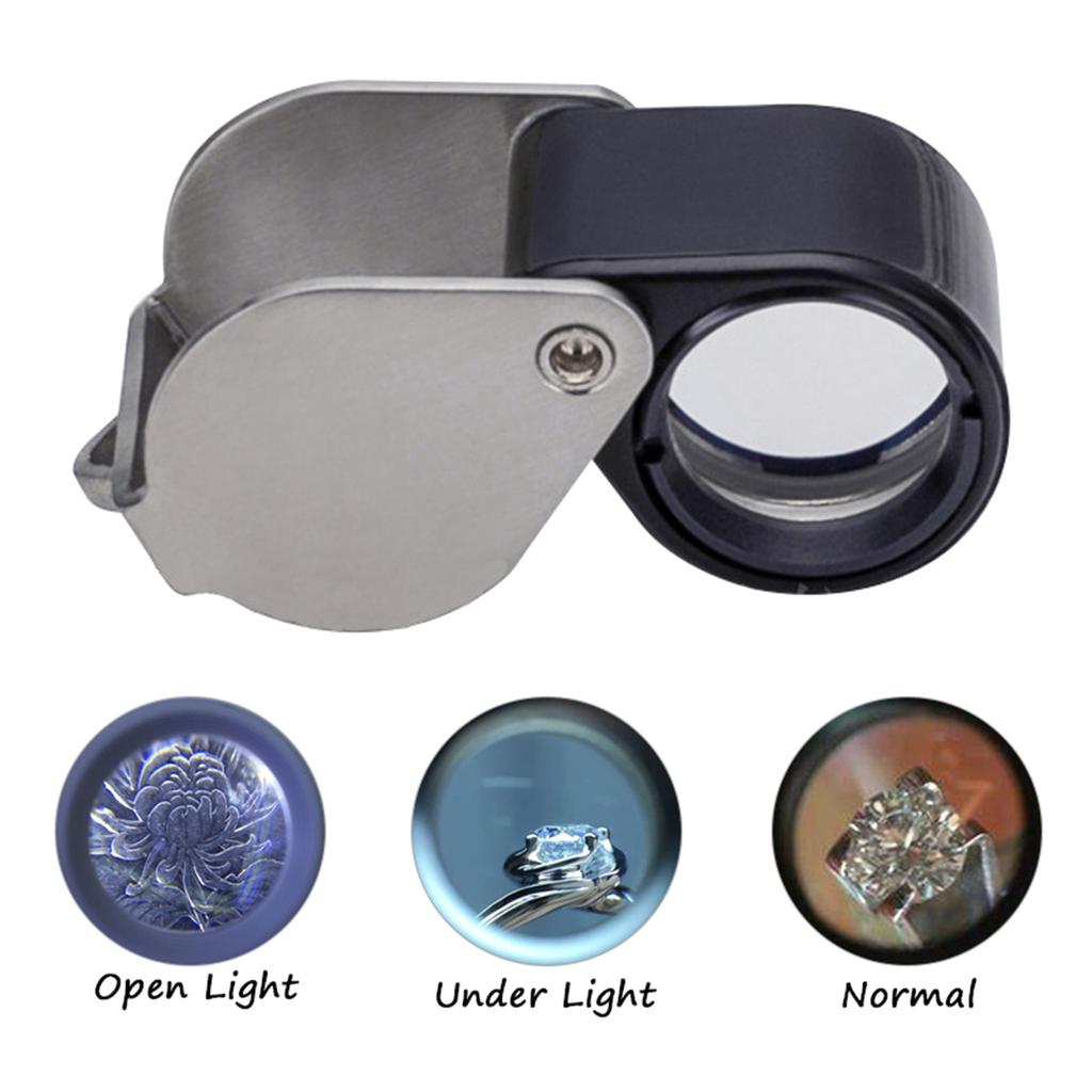 Mini Folding Magnifier 14x Jewelers Eye Magnifying Glass Magnifier Pocket Handheld Tools Portable Magnifying Glass Gift