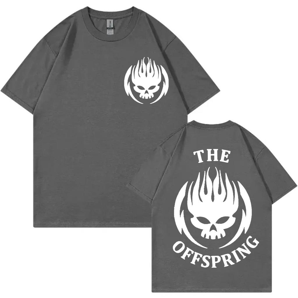 Punk Rock Band The Offspring Logo Print Tshirt Unisexs Unisexs Fashion Casual Short Sleeve Tshirts 100 Cotton Oversized T Shirt